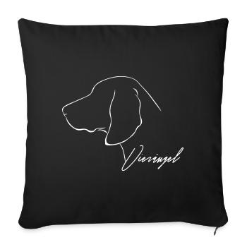 VIERÄUGEL Brandlbracke dog hunting dogs Wilsigns - Sofa pillowcase 17,3'' x 17,3'' (45 x 45 cm) - black - Front