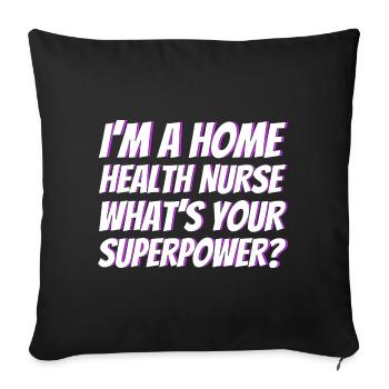 Health Assistance Home Nursing Nurse - Sofa pillowcase 17,3'' x 17,3'' (45 x 45 cm) - black - Front