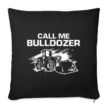 House demolition and house renovation - Sofa pillowcase 17,3'' x 17,3'' (45 x 45 cm) - black - Front