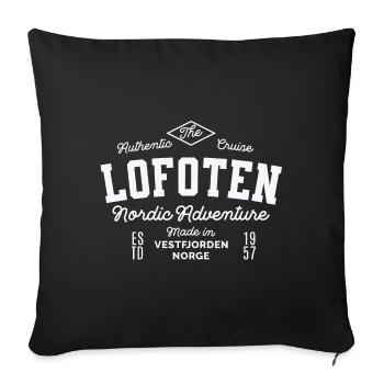 Lofoten Nordic Adventure - Sofa pillowcase 17,3'' x 17,3'' (45 x 45 cm) - black - Front