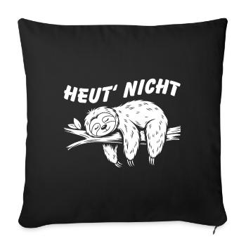 Süßes schläfriges Faultier - heute nicht - Sofakissenbezug 45 x 45 cm - Schwarz - Vorne