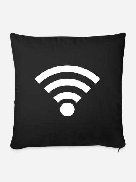 Wifi - Sofakissenbezug 45 x 45 cm - Schwarz