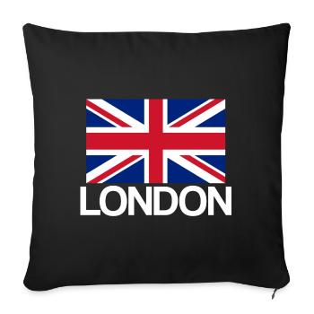 Londres - Housse de coussin décorative 45 x 45 cm - noir - Devant