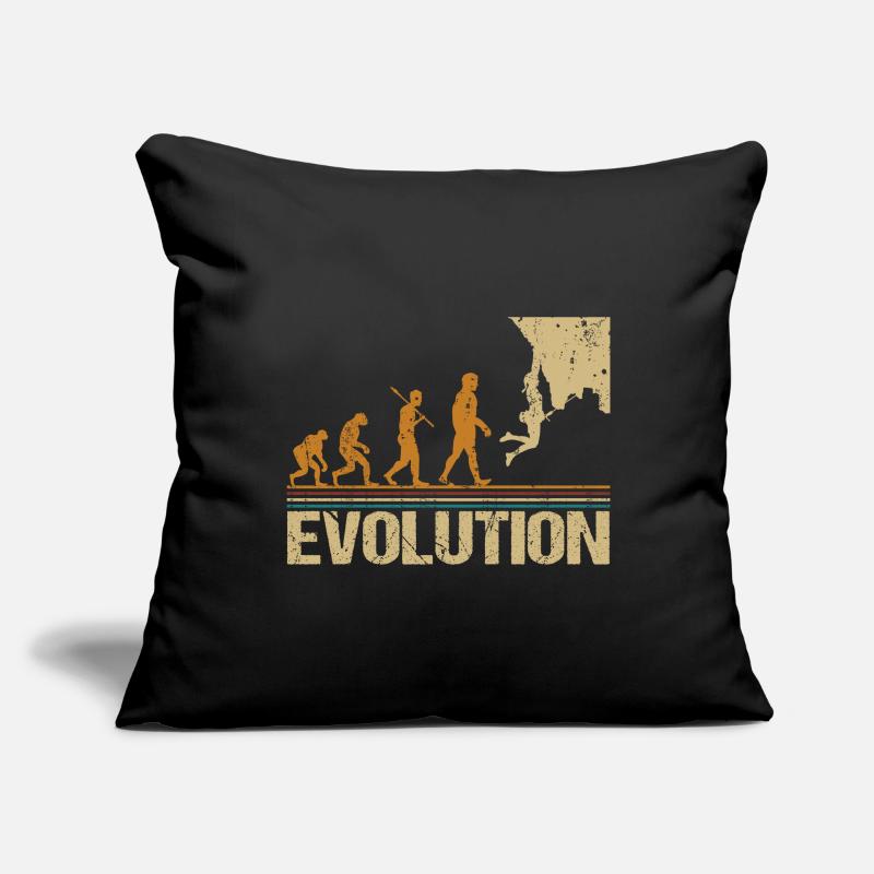 Evolution Escalade Drôle drôle pour les grimpeurs Housse de coussin décorative 45 x 45 cm