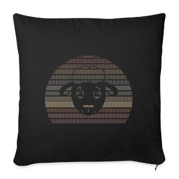 Bergers et bergers ASCII - Housse de coussin décorative 45 x 45 cm - noir - Devant