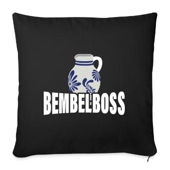 Bembelboss Apfelwein Äppler Ebbelwoi - Sofakissenbezug 45 x 45 cm - Schwarz - Vorne