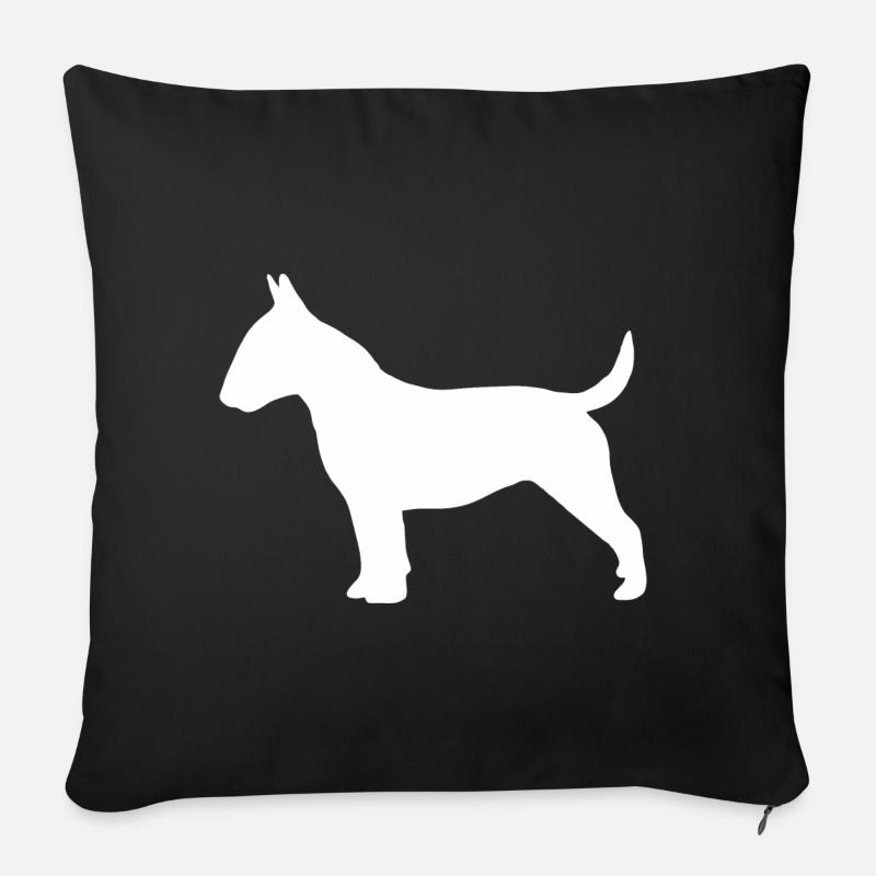 Bullterrier Silhouette - Sofakissenbezug 45 x 45 cm - Schwarz