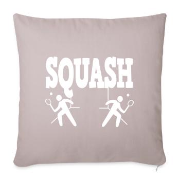 Joueur de squash - Housse de coussin décorative 45 x 45 cm - taupe clair - Devant