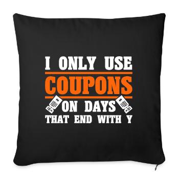 Coupon Shopper Discount Couponer Vente à prix réduit - Housse de coussin décorative 45 x 45 cm - noir - Devant