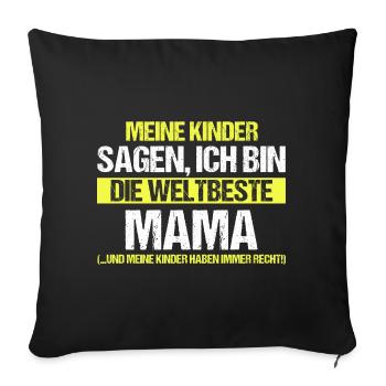 Beste Mama - Sofakissenbezug 45 x 45 cm - Schwarz - Vorne