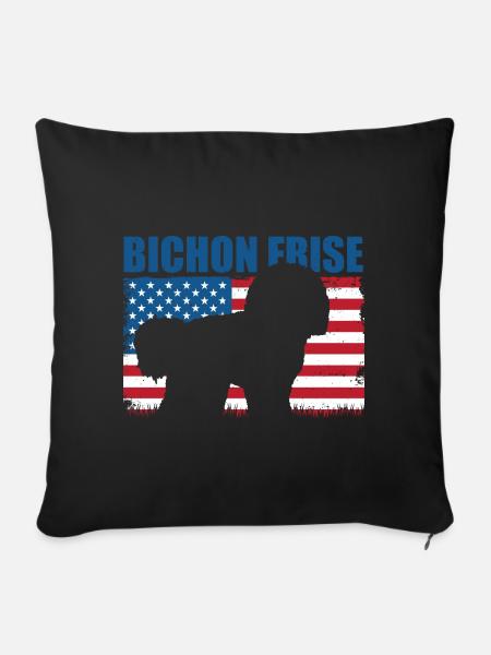 Bichon Frise - Sofakissenbezug 45 x 45 cm - Schwarz