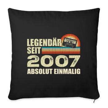 Légendaire depuis 2007 - absolument unique - Housse de coussin décorative 45 x 45 cm - noir - Devant