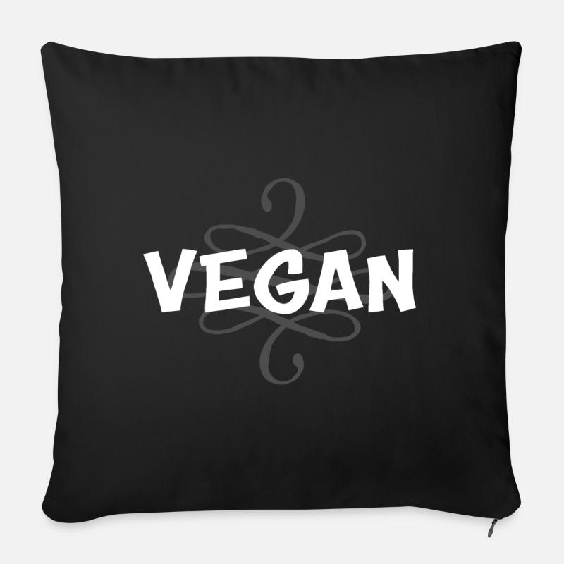 VEGAN vegan VEGAN - Sofakissenbezug 45 x 45 cm - Schwarz