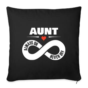 Cadeau pour la chemise Dear Aunt Heart - Housse de coussin décorative 45 x 45 cm - noir - Devant