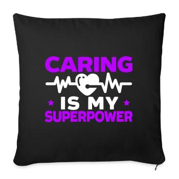 In My Caregiver Era Caregiving Nursing Caregiver - Sofa pillowcase 17,3'' x 17,3'' (45 x 45 cm) - black - Front