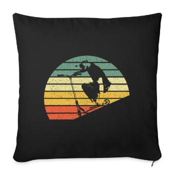 Scooter scooter stunt - Sofa pillowcase 17,3'' x 17,3'' (45 x 45 cm) - black - Front
