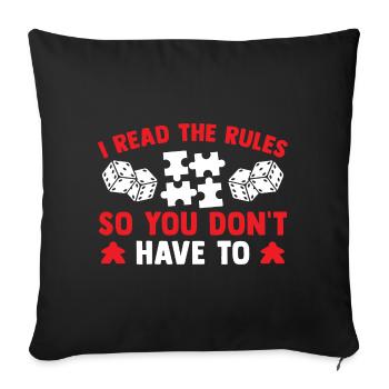Board Game Nerd Gifts Board Games - Sofa pillowcase 17,3'' x 17,3'' (45 x 45 cm) - black - Front