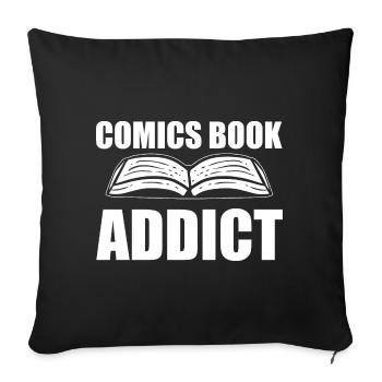 Comic -Buchliebhaber Comic Illustrator - Sofakissenbezug 45 x 45 cm - Schwarz - Vorne