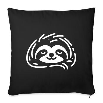 Cute Sleepy Sloth Stay Cool - Sofa pillowcase 17,3'' x 17,3'' (45 x 45 cm) - black - Front