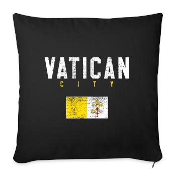 Vatican - Sofa pillowcase 17,3'' x 17,3'' (45 x 45 cm) - black - Front
