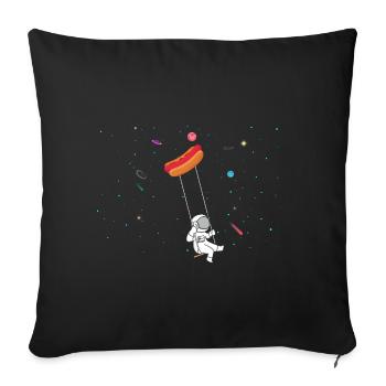 Hot Dog Lover Sausage Fast Food Hot dog food - Sofa pillowcase 17,3'' x 17,3'' (45 x 45 cm) - black - Front