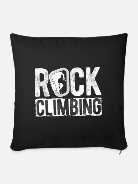 Klettern Bouldern - Sofakissenbezug 45 x 45 cm - Schwarz