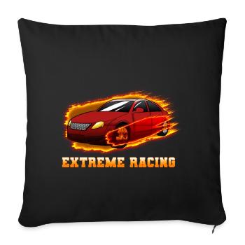 Extreme Racing Racers - Sofa pillowcase 17,3'' x 17,3'' (45 x 45 cm) - black - Front