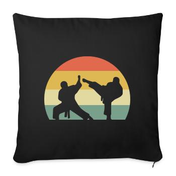 Arts martiaux Combat Arts martiaux - Housse de coussin décorative 45 x 45 cm - noir - Devant