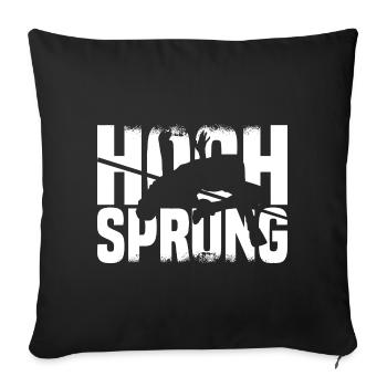 Hochsprung - Sofakissenbezug 45 x 45 cm - Schwarz - Vorne