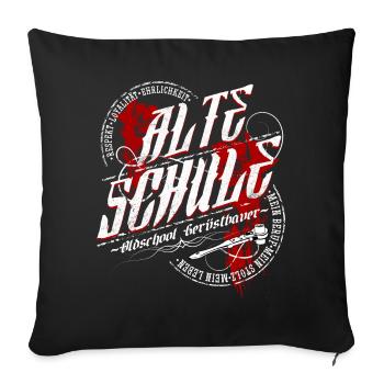 Gerüstbauer Shirt bedruckt in top Markenqualität - Sofakissenbezug 45 x 45 cm - Schwarz - Vorne