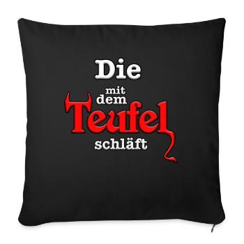 Teufel - Sofakissenbezug 45 x 45 cm - Schwarz - Vorne