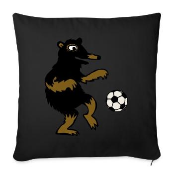 Bear Football - Sofa pillowcase 17,3'' x 17,3'' (45 x 45 cm) - black - Front