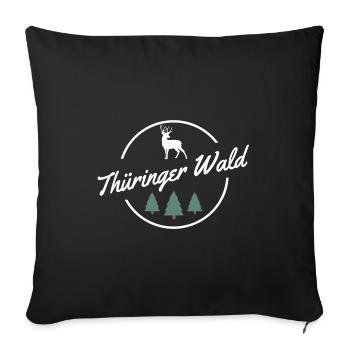 Thüringer Wald Thüringen Cadeau - Housse de coussin décorative 45 x 45 cm - noir - Devant