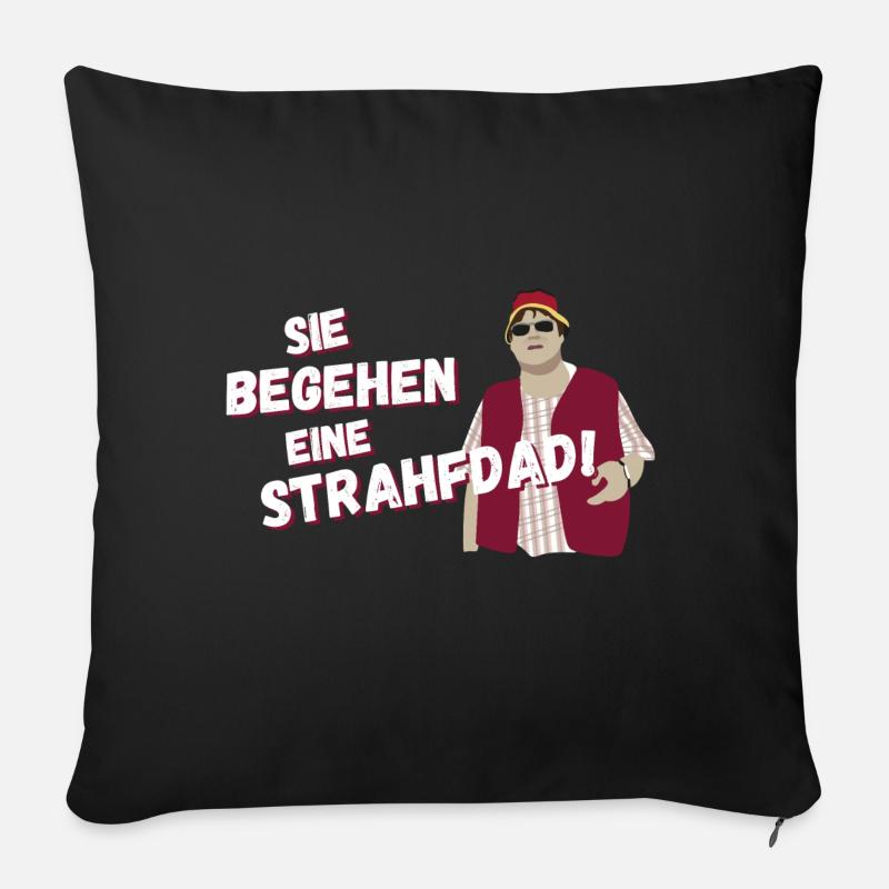 Sie begehen eine Straftat - Sofakissenbezug 45 x 45 cm - Schwarz