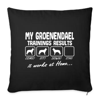 Groenendael Belgian Shepherd Saying Funny - Sofa pillowcase 17,3'' x 17,3'' (45 x 45 cm) - black - Front