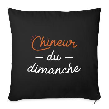 Chineur du dimanche - Housse de coussin décorative 45 x 45 cm - noir - Devant
