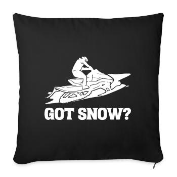 Vous avez de la neige? Glisseur - Housse de coussin décorative 45 x 45 cm - noir - Devant
