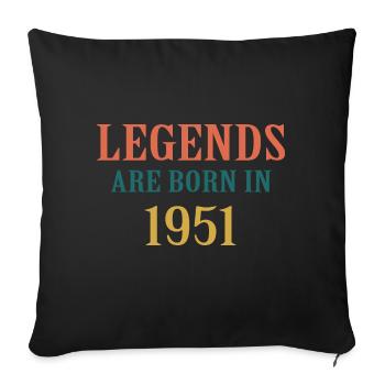 légendes 1951 - Housse de coussin décorative 45 x 45 cm - noir - Devant
