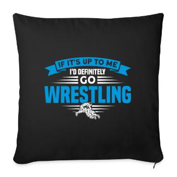 Wrestling Trainer Wrestling Wrestling Gift - Sofa pillowcase 17,3'' x 17,3'' (45 x 45 cm) - black - Front