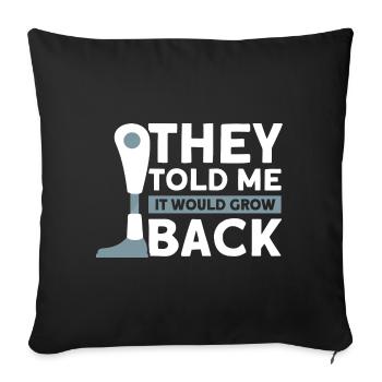 Handicap Amputee Amputation Prosthetic Leg - Sofa pillowcase 17,3'' x 17,3'' (45 x 45 cm) - black - Front
