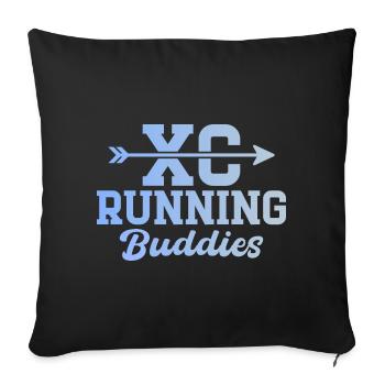 Cadeau de course XC drôle XC Runner Edition - Housse de coussin décorative 45 x 45 cm - noir - Devant