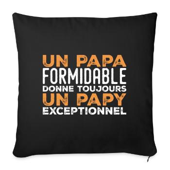 Terrific Dad Always Gives Grandpa Exceptional - Sofa pillowcase 17,3'' x 17,3'' (45 x 45 cm) - black - Front