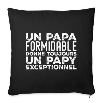 Terrific Dad Always Gives Grandpa Exceptional - Sofa pillowcase 17,3'' x 17,3'' (45 x 45 cm) - black - Front