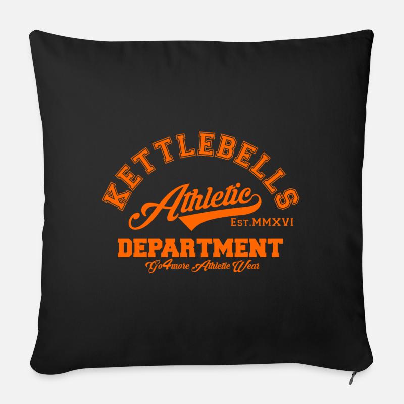 Kettlebell Athletic Department Geschenk Shirt - Sofakissenbezug 45 x 45 cm - Schwarz