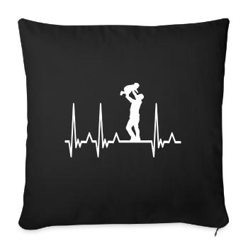 DAD - Sofa pillowcase 17,3'' x 17,3'' (45 x 45 cm) - black - Front