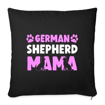 German Shepherd Mama Mother - Sofa pillowcase 17,3'' x 17,3'' (45 x 45 cm) - black - Front