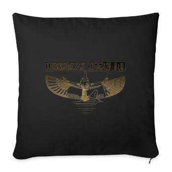Isis - die Dame der Magie des Goldes - Sofakissenbezug 45 x 45 cm - Schwarz - Vorne