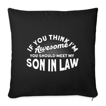 Rencontrez mon gendre - Housse de coussin décorative 45 x 45 cm - noir - Devant