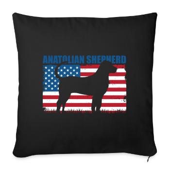 Chien de berger d’Anatolie - Housse de coussin décorative 45 x 45 cm - noir - Devant