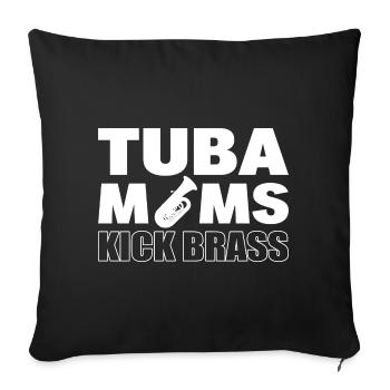 Tuba Moms Kick Brass - Sofakissenbezug 45 x 45 cm - Schwarz - Vorne
